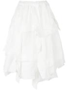 Comme Des Garçons Comme Des Garçons - Layered Draped Skirt - Women - Polyester - M, White, Polyester