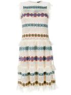 Alexander Mcqueen - Sheer Embroidered Dress - Women - Silk/nylon/spandex/elastane/viscose - M, Nude/neutrals, Silk/nylon/spandex/elastane/viscose