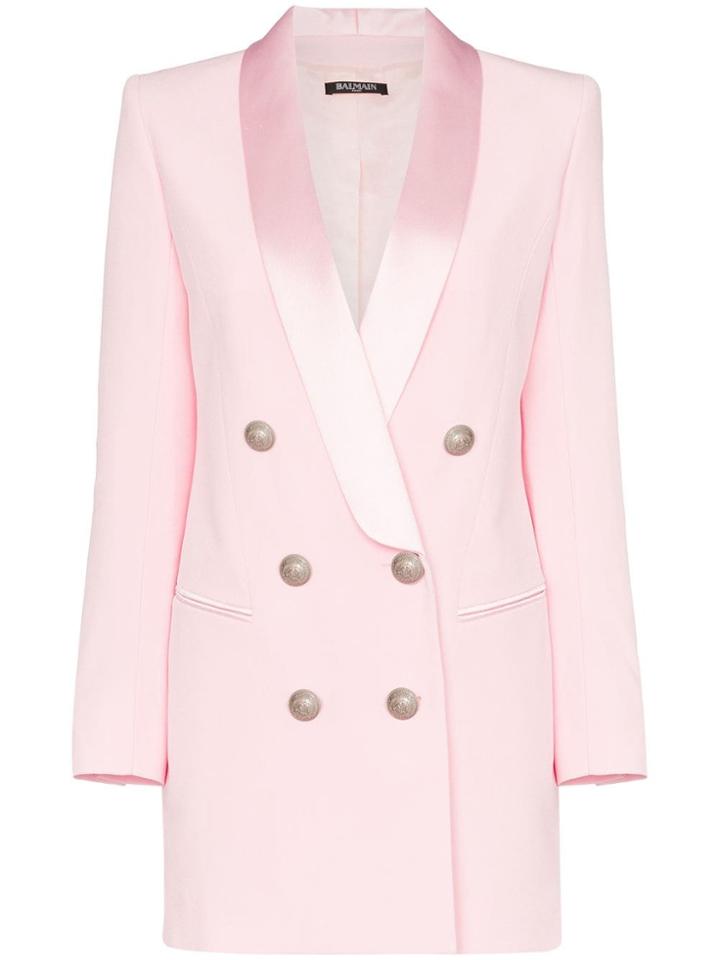 Balmain Double-breasted Blazer Dress - Pink