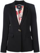 Cavalli Class Flap Pockets Blazer, Women's, Size: 44, Black, Polyester/spandex/elastane/acetate/polyimide