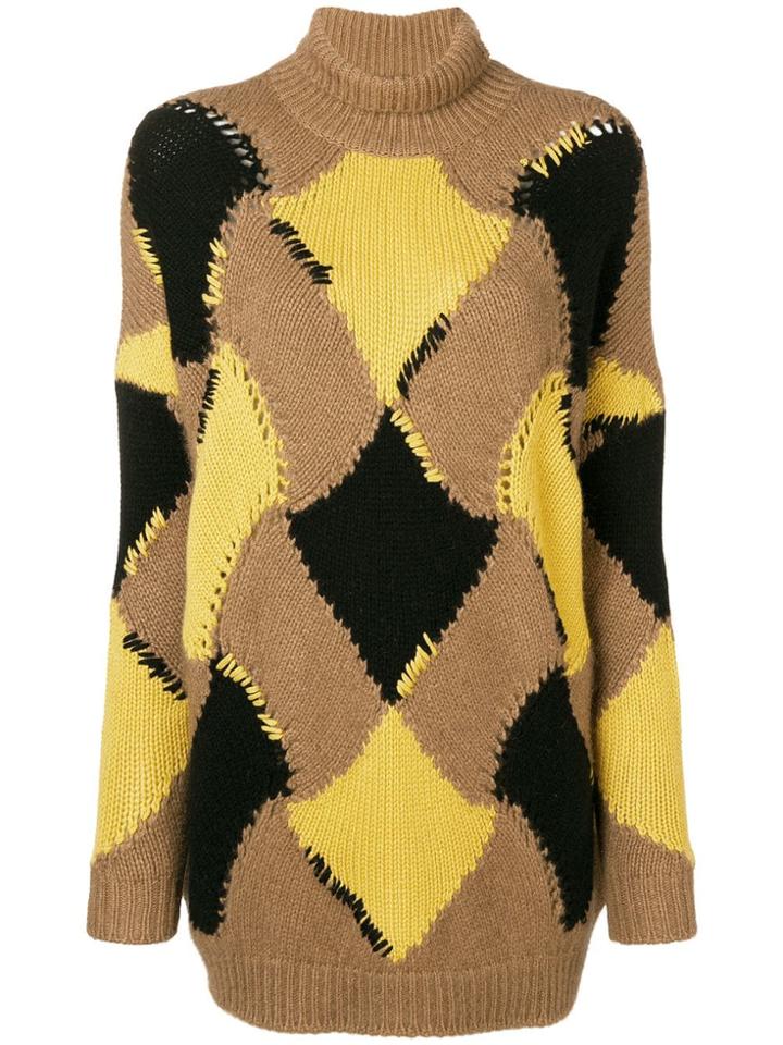 Ermanno Scervino Long Roll Neck Jumper - Brown