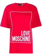 Love Moschino Crew Neck Logo T-shirt - Red