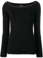 Liu Jo Long Sleeved Stretch Top - Black