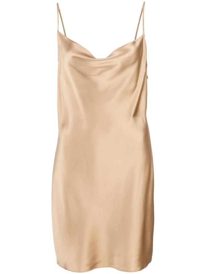 Fleur Du Mal Short Slip Dress - Gold