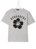 Dsquared2 Kids Teen Logo Print T-shirt - Grey