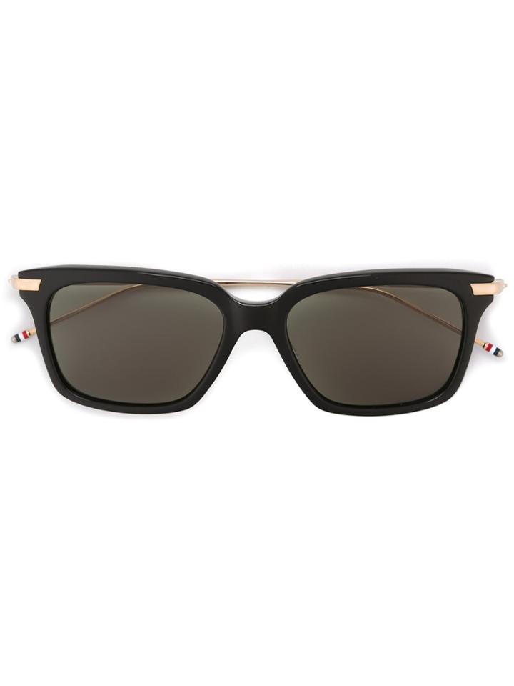 Thom Browne Eyewear Black Acetate & Titanium Sunglasses