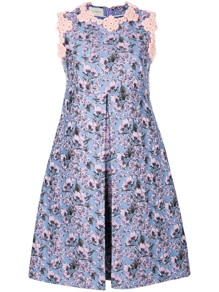 Giuseppe Di Morabito Floral Flared Dress - Blue