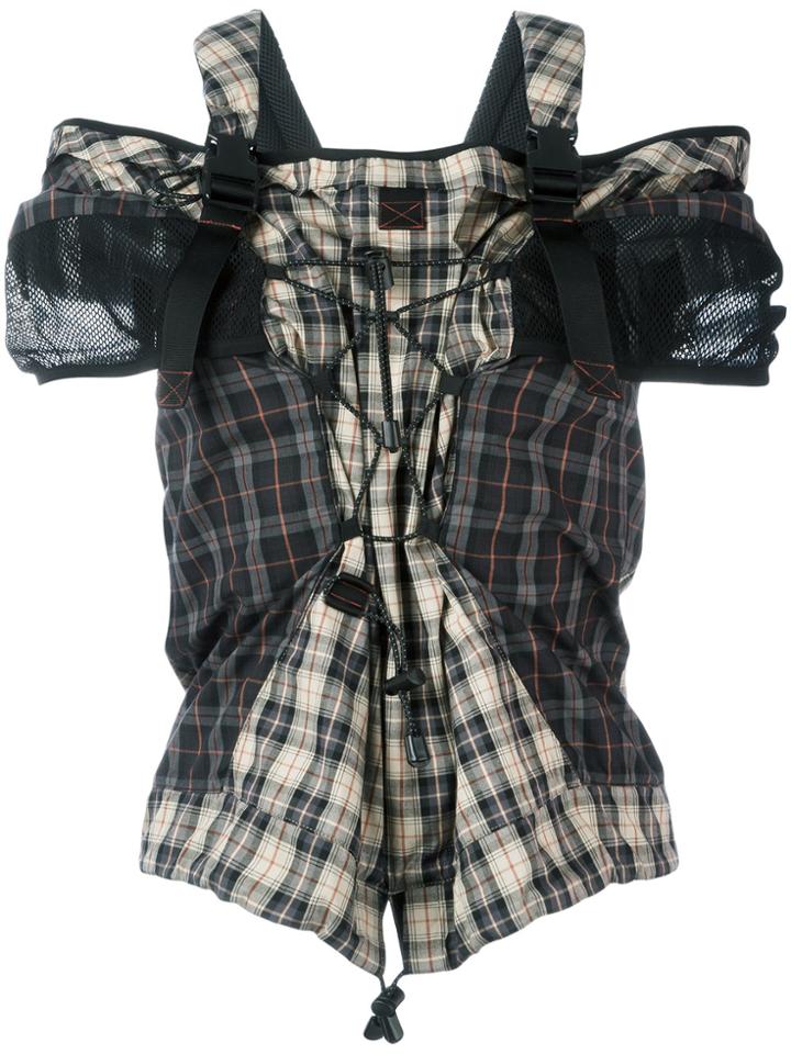 Maison Margiela Fitted Plaid Blouse - Nude & Neutrals