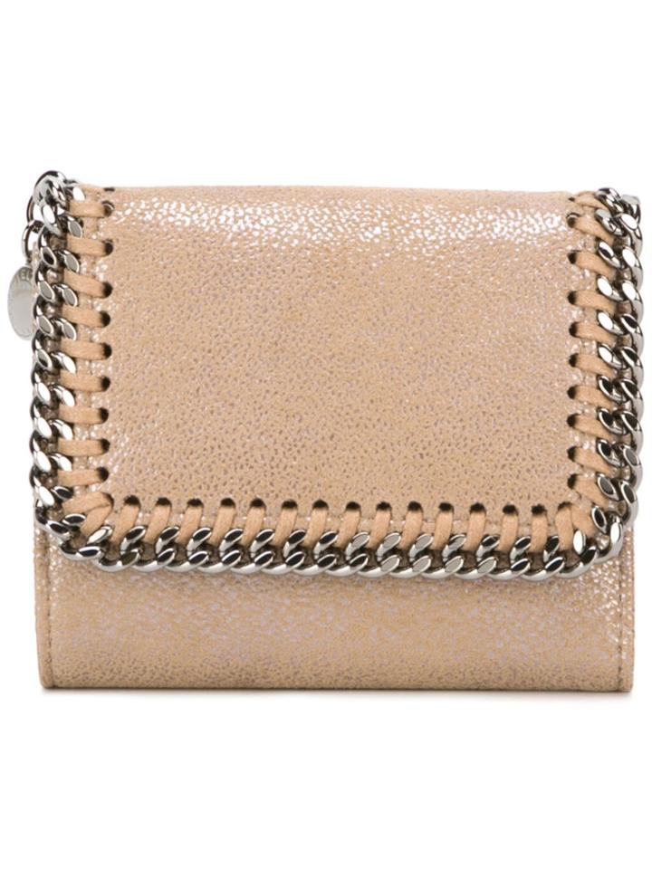 Stella Mccartney Mini 'falabella' Flap Wallet - Nude & Neutrals