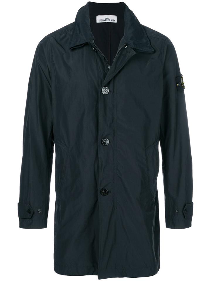 Stone Island Lightweight Buttoned Jacket - Blue