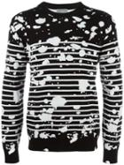 Dior Homme Splatter Pattern Jumper, Men's, Size: Xs, Black, Virgin Wool