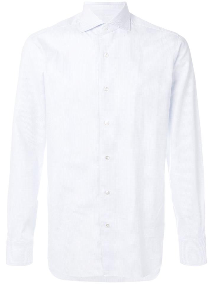 Barba Slim Fit Button Shirt - White