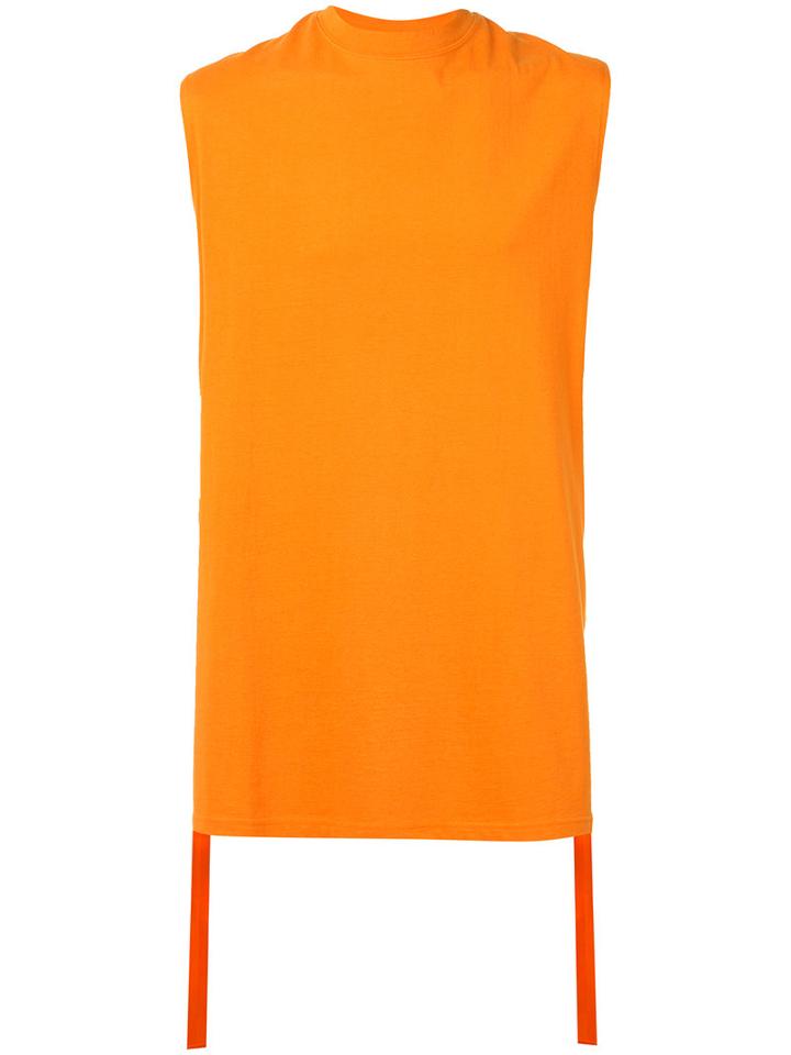 D.gnak Strap Detail Tank, Men's, Size: 52, Yellow/orange, Cotton/nylon