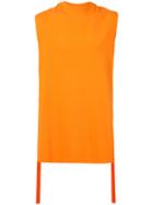 D.gnak Strap Detail Tank, Men's, Size: 52, Yellow/orange, Cotton/nylon