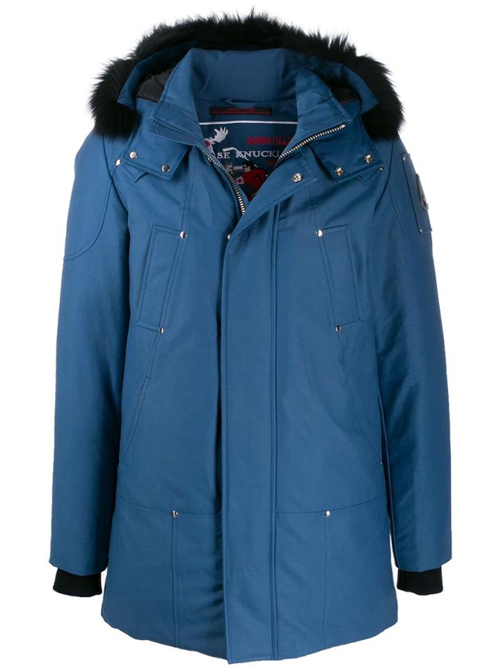 Moose Knuckles Stirling Down Hooded Parka - Blue