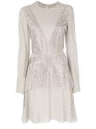 Stella Mccartney - Embellished Printed Dress - Women - Silk/aluminium - 42, Nude/neutrals, Silk/aluminium