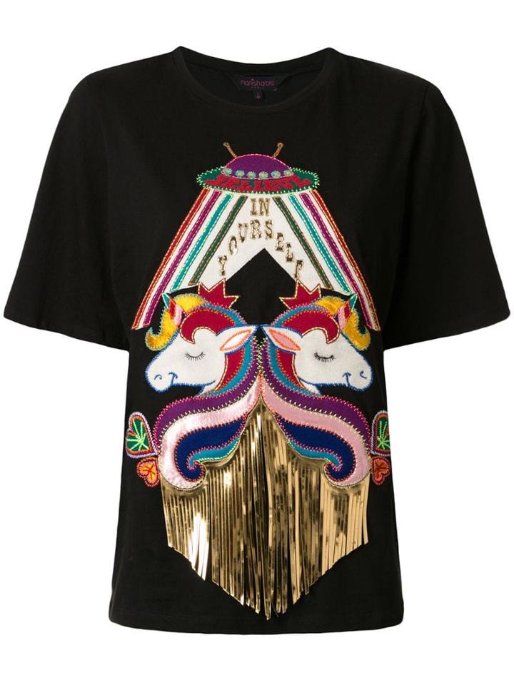 Manish Arora Unicorn Appliquéd T-shirt - Black