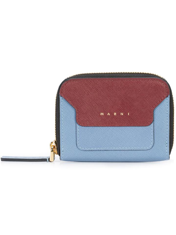 Marni Colour Blocked Wallet - Blue
