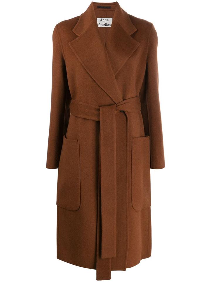 Acne Studios Belted Midi Coat - Brown