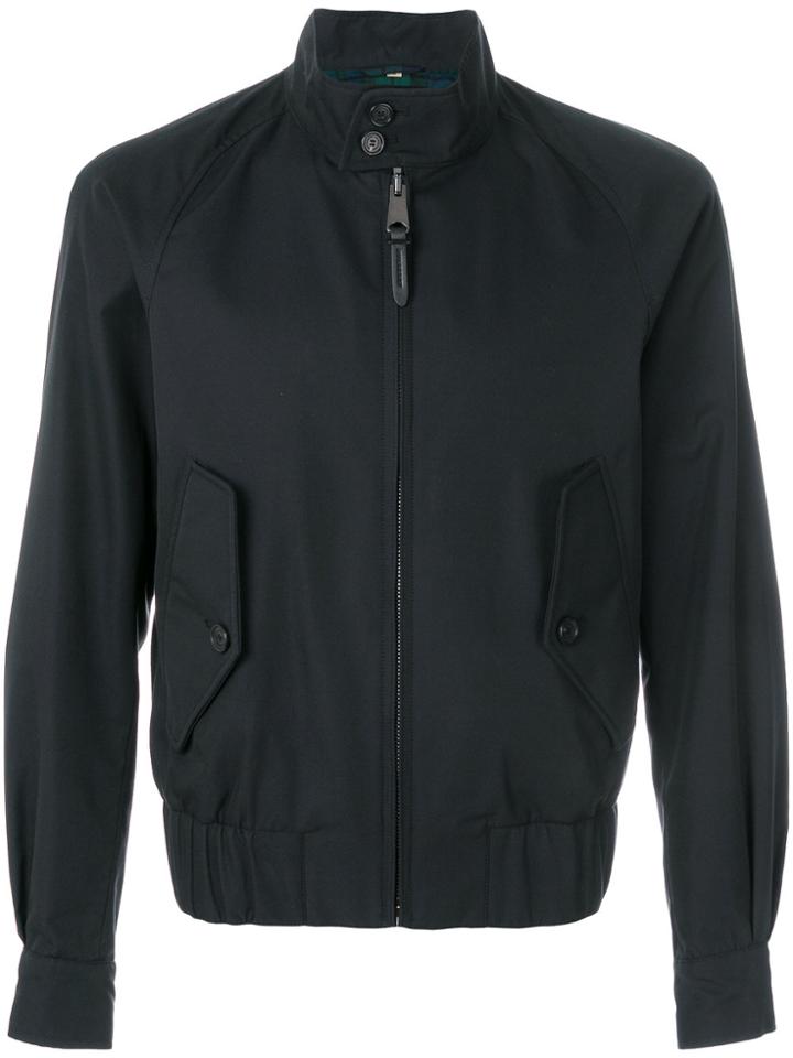 Burberry Gabardine Harrington Jacket - Blue