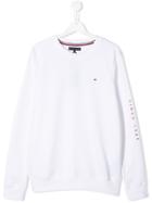 Tommy Hilfiger Junior Teen Logo Print Sweatshirt - White