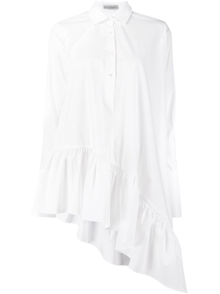 Palmer / Harding Long Asymmetric Shirt, Women's, Size: 4, White, Cotton/spandex/elastane