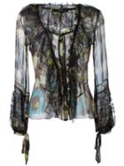 Etro Lace Appliqué Printed Blouse, Women's, Size: 46, Silk