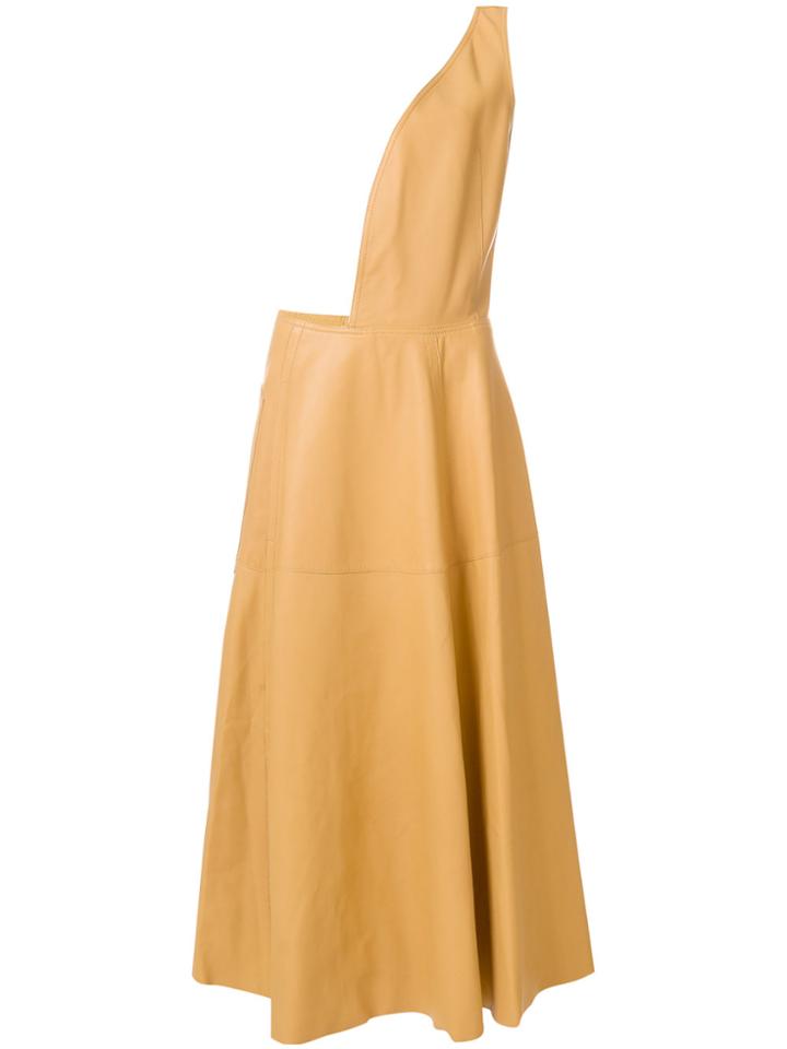 Nina Ricci Exposed Single Strap Dress - Yellow & Orange