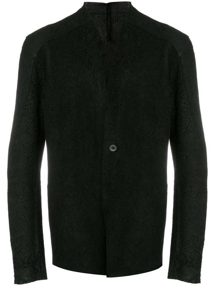 10sei0otto Collarless Jacket - Black