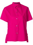 Sofie D'hoore Short Sleeve Side Slit Shirt - Pink & Purple