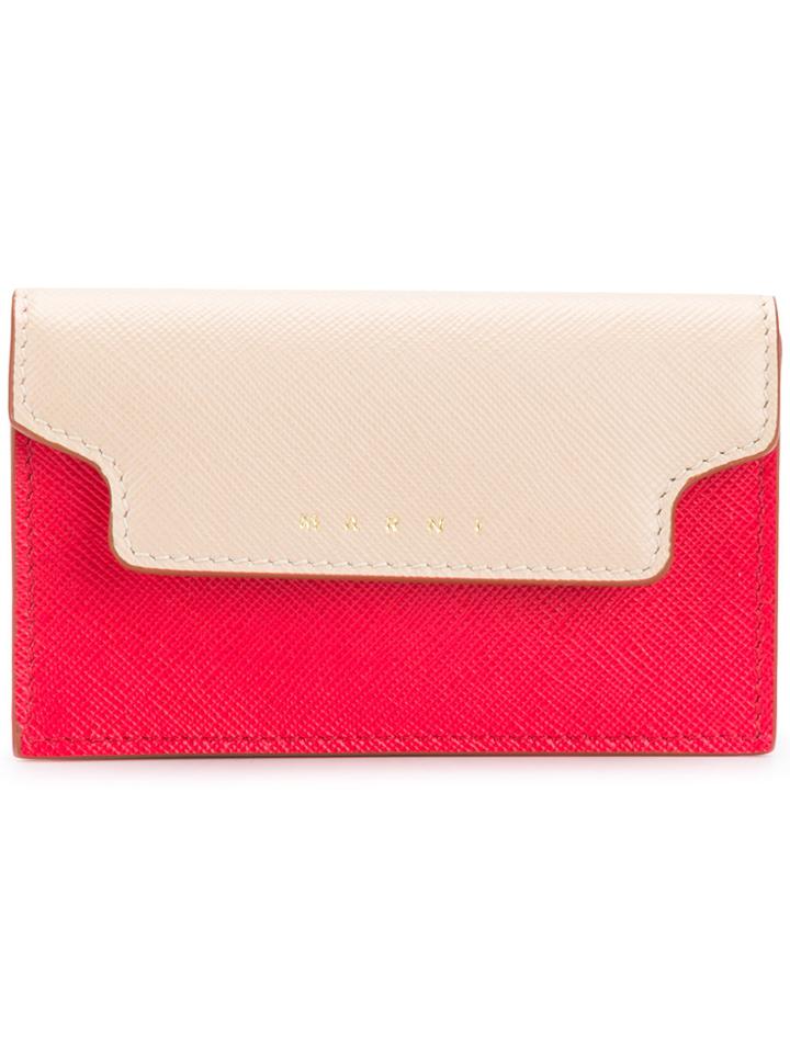 Marni Colour Block Cardholder - Nude & Neutrals