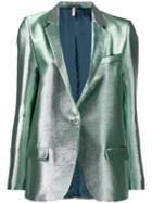 Indress Fitted Lurex Jacket - Silver