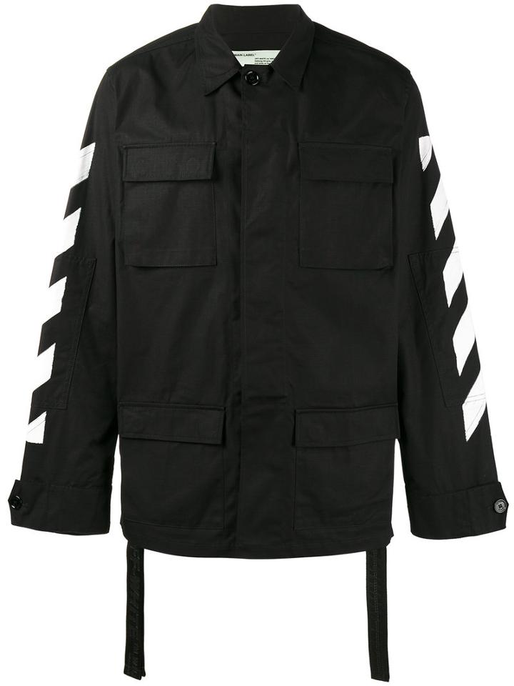 Off-white - Brushed Field Jacket - Men - Cotton/polyamide/polyester - L, Black, Cotton/polyamide/polyester