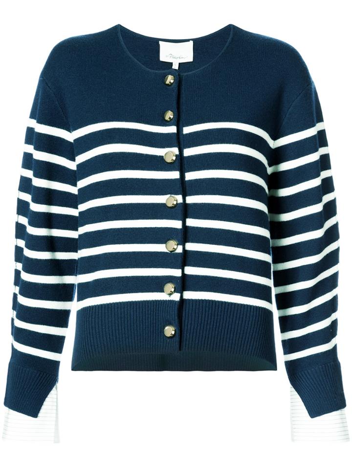 3.1 Phillip Lim Sailor Cardigan With Contrast Cuffs - Blue