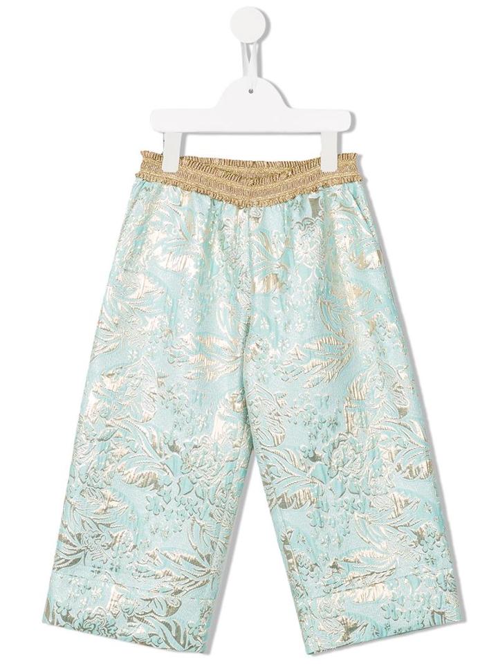 Quis Quis Baroque Palazzo Pants, Girl's, Size: 6 Yrs, Blue