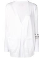 Fabiana Filippi Contrast Sleeve Cardigan - White