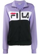 Fila Logo Colour-block Jacket - Purple