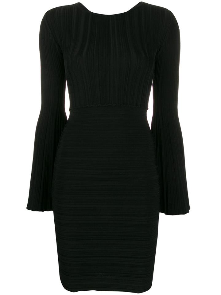 Antonino Valenti Fluted Sleeve Dress - Black