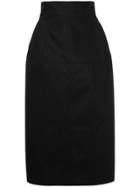 Le Ciel Bleu Stitch Detail High Waisted Skirt - Black