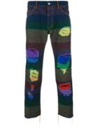 Palm Angels Distressed Rainbow Jeans - Multicolour