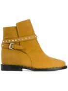 Via Roma 15 Studded Buckle Chelsea Boots - Yellow