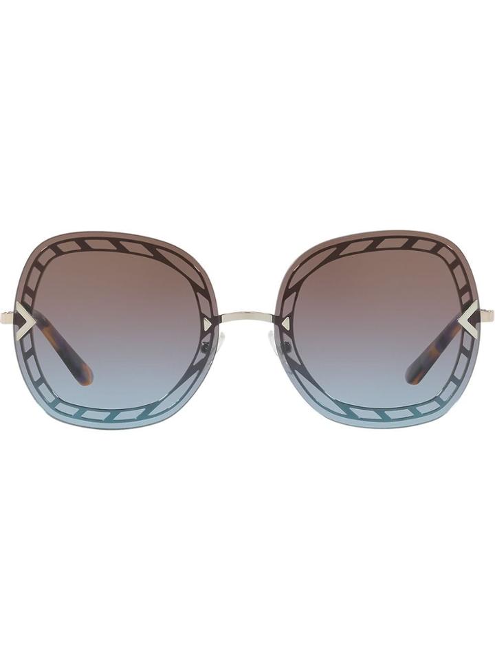 Tory Burch Oversized Frame Sunglasses - Silver