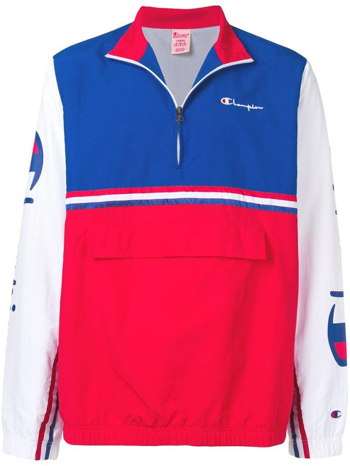 Champion Zipped Neck Windbreaker - Red