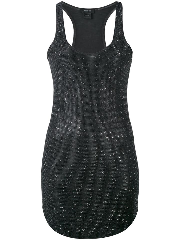 Embroidered Tank Top - Women - Viscose - S, Black, Viscose, Avant Toi