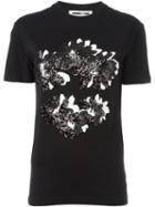 Mcq Alexander Mcqueen Sequinned Flower T-shirt, Women's, Size: Xs, Black, Cotton
