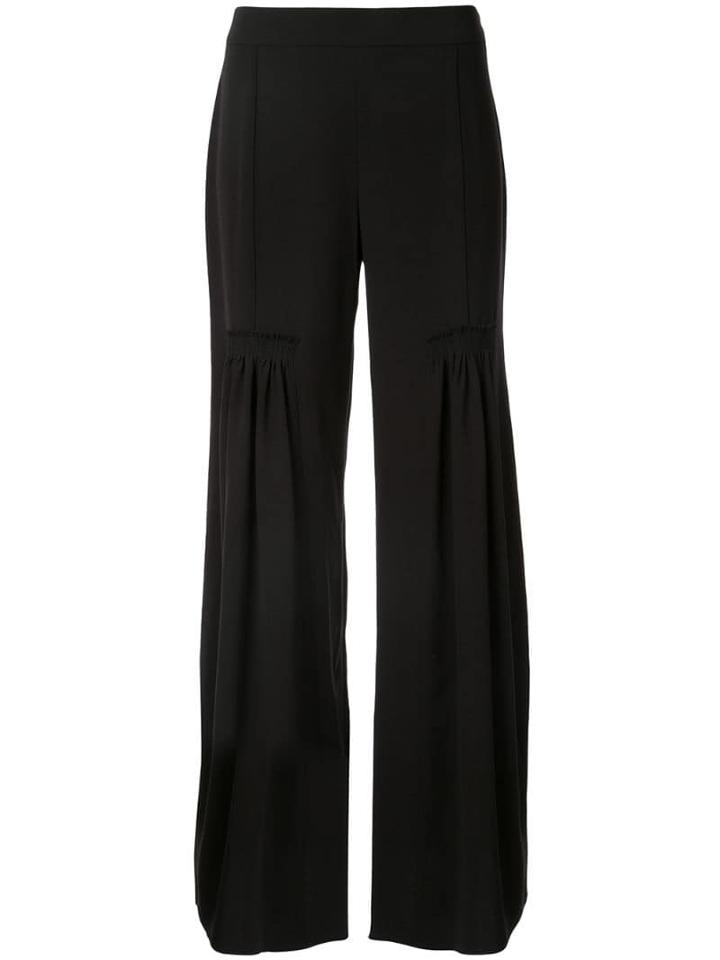 Chloé Wide Leg Pleated Trousers - Black