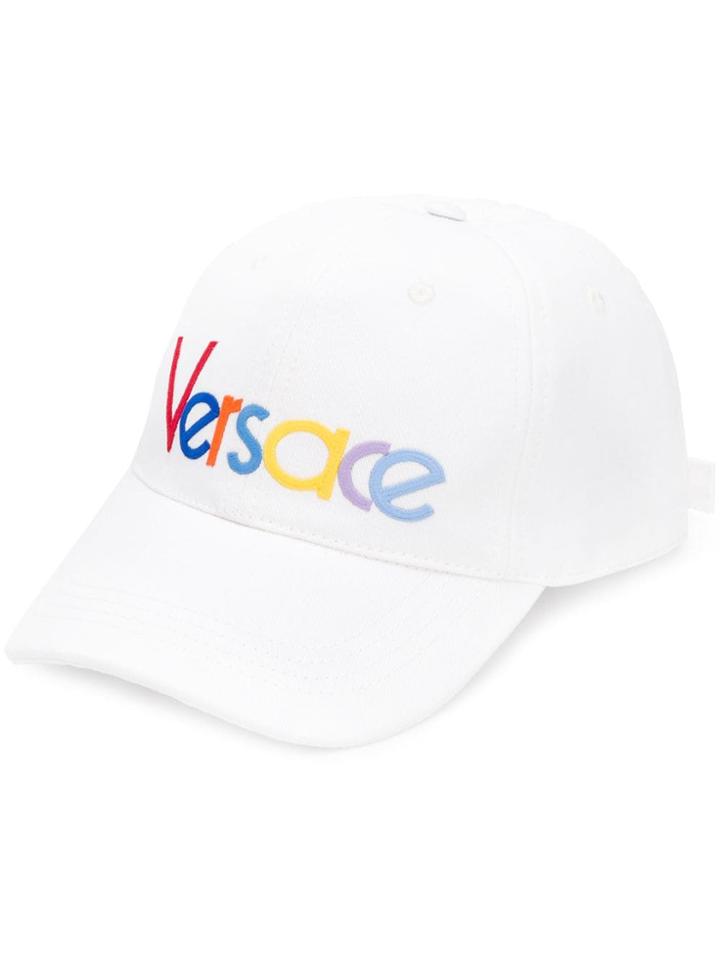 Versace Embroidered Logo Baseball Cap - White