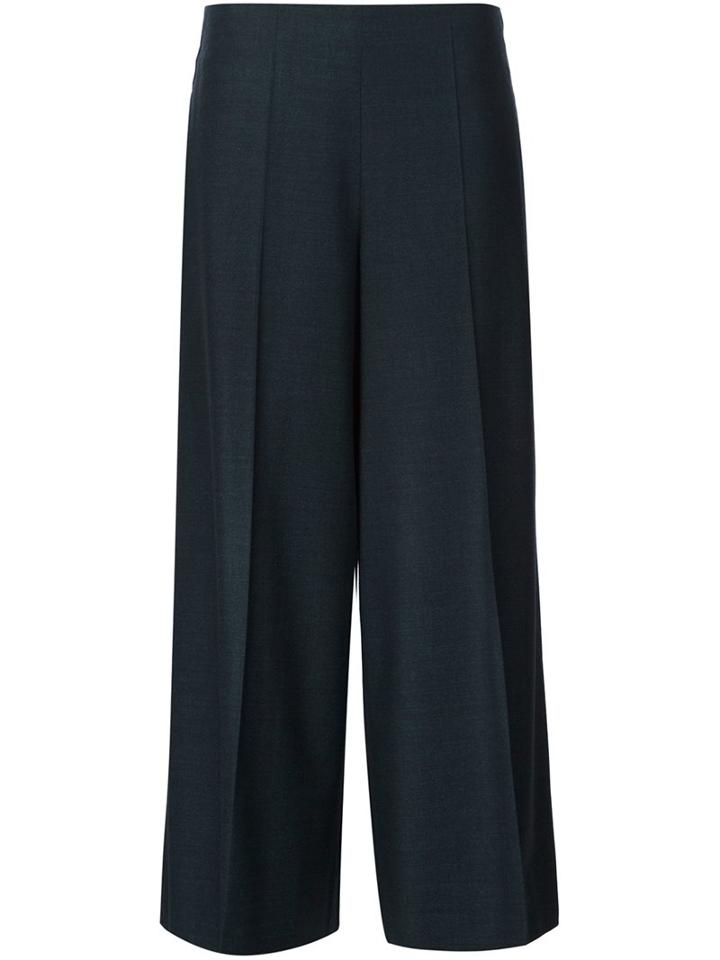 Maison Margiela Wide Leg Culottes, Women's, Size: 40, Green, Cotton/spandex/elastane/virgin Wool