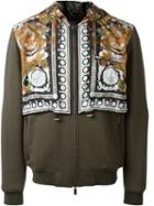 Versace 'water Barocco' Layered Hoodie
