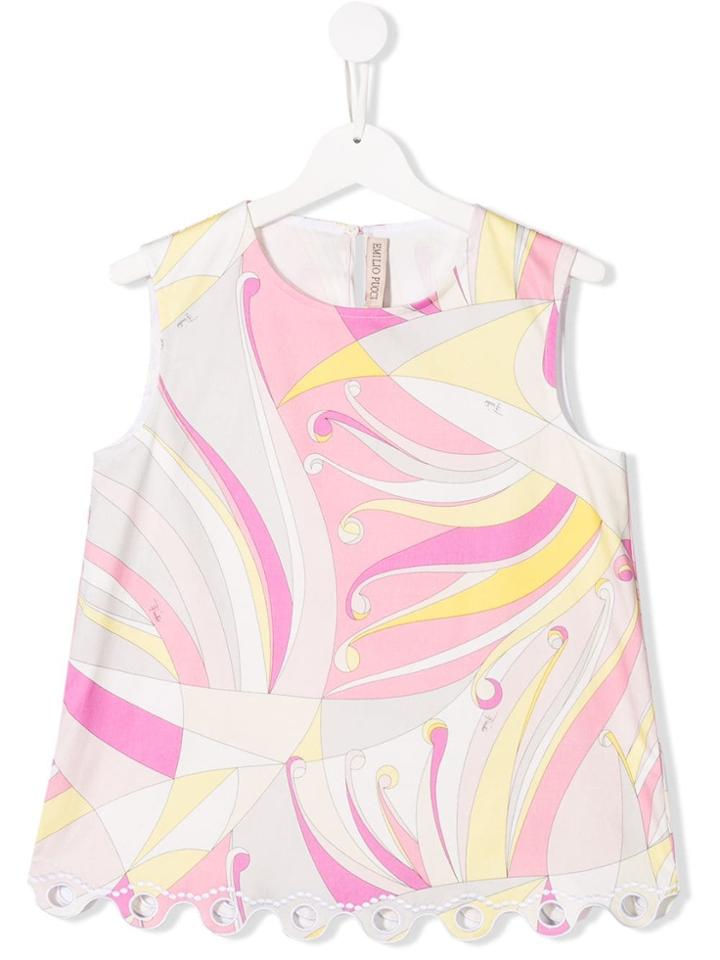 Emilio Pucci Junior Teen Abstract Print Top - Pink